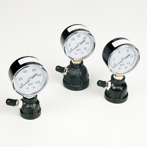 Black Fitting Gas Line Test Gauge